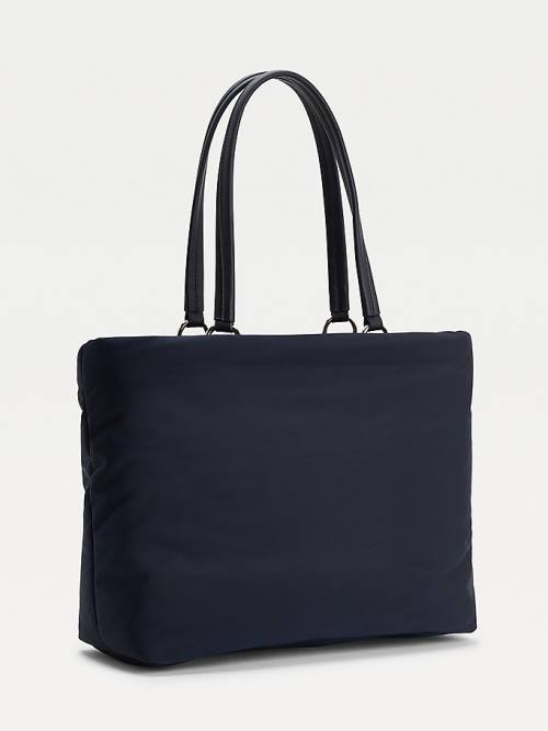 Tommy Hilfiger Signature Monogram Tote Táska Női Kék | TH069GMT