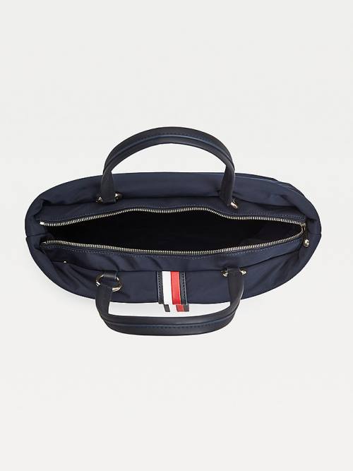 Tommy Hilfiger Signature Monogram Tote Táska Női Kék | TH069GMT