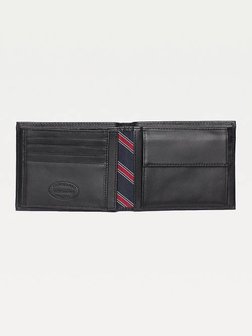 Tommy Hilfiger Signature Stripe Trifold Pénztárca Férfi Fekete | TH209CKQ