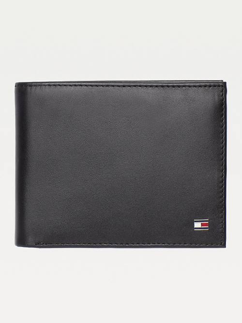 Tommy Hilfiger Signature Stripe Trifold Pénztárca Férfi Fekete | TH209CKQ