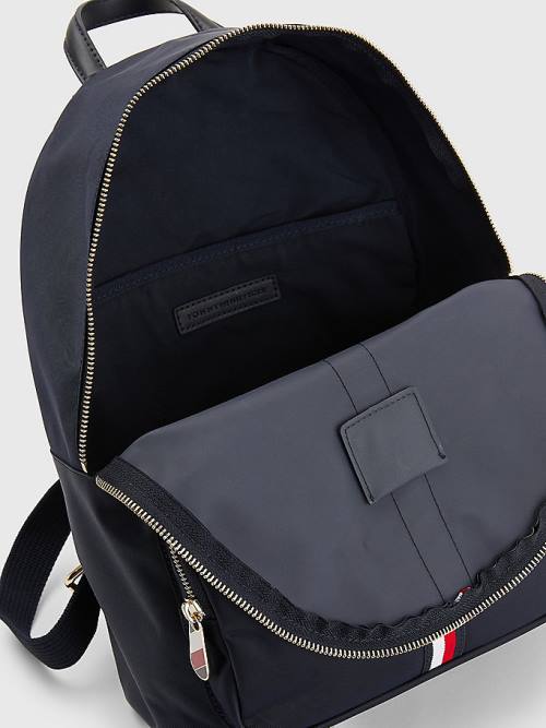 Tommy Hilfiger Signature Tape Backpack Táska Női Kék | TH574LUJ