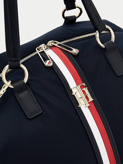 Tommy Hilfiger Signature Tape Weekender Táska Női Kék | TH274CLF