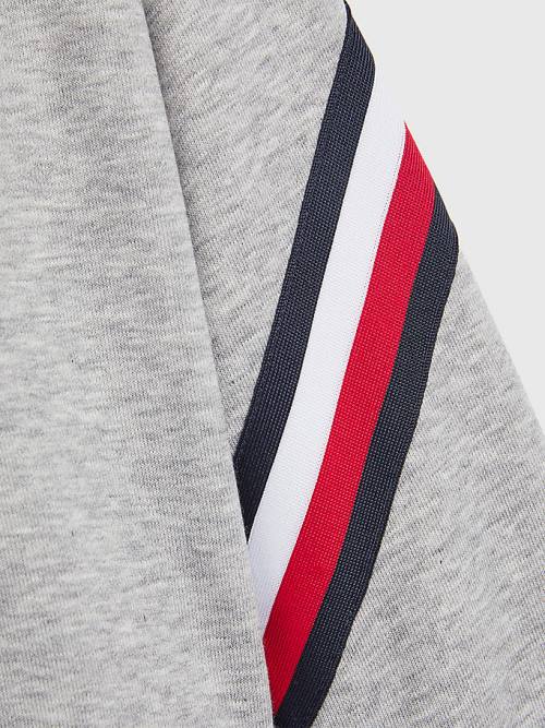 Tommy Hilfiger Signature Trim Slouchy Kapucnis Pulóver Lány Szürke | TH487ION