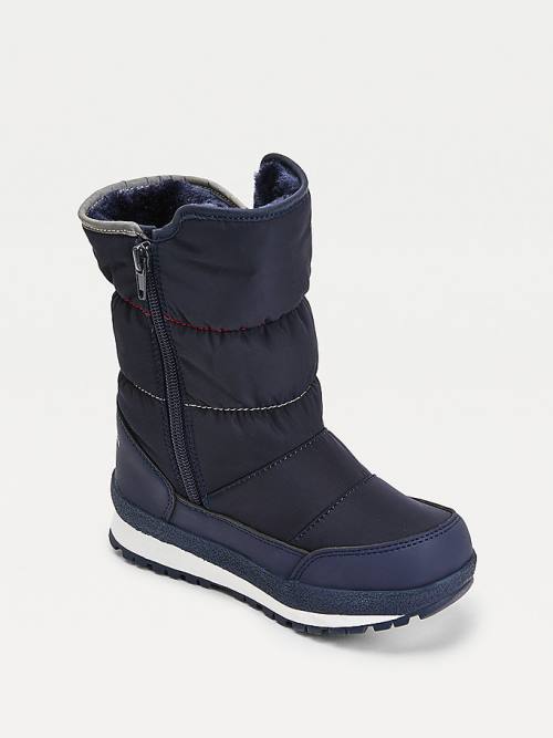 Tommy Hilfiger Signature Webbing Padded Snow Bakancs Fiú Kék | TH297WNV