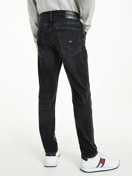 Tommy Hilfiger Simon Skinny Distressed Black Farmer Férfi Denim | TH210NAZ