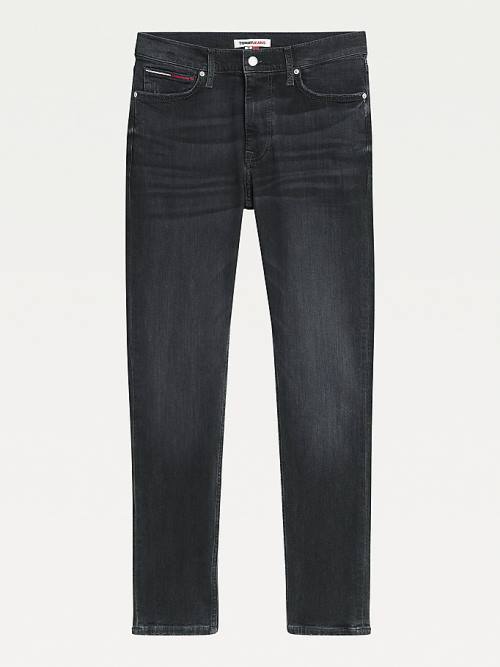 Tommy Hilfiger Simon Skinny Distressed Black Farmer Férfi Denim | TH210NAZ