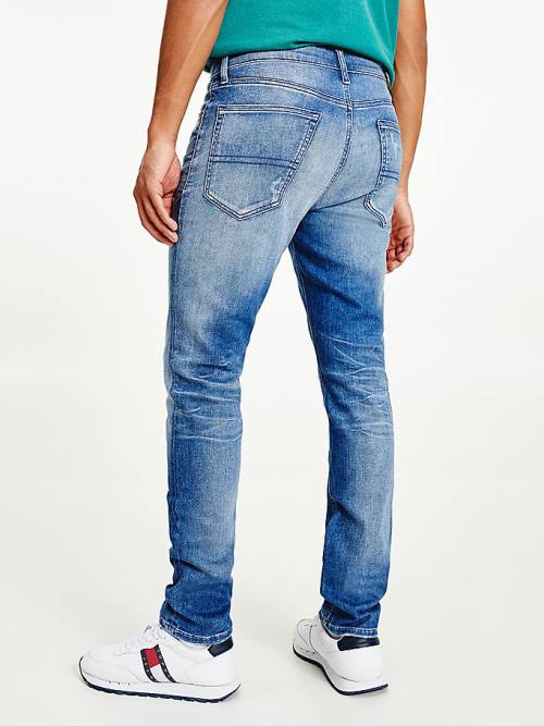 Tommy Hilfiger Simon Skinny Distressed Farmer Férfi Denim | TH702EAP