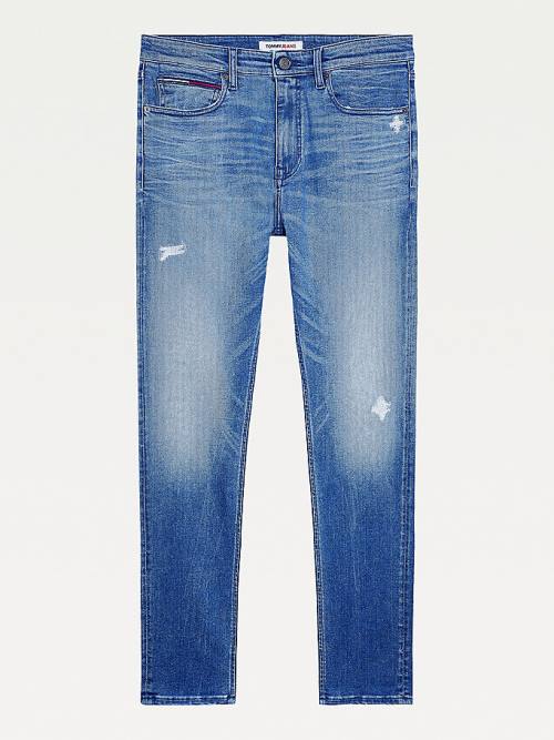 Tommy Hilfiger Simon Skinny Distressed Farmer Férfi Denim | TH702EAP