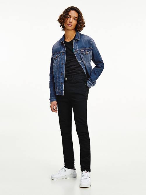 Tommy Hilfiger Simon Skinny Fit Black Farmer Férfi Denim | TH792NIG