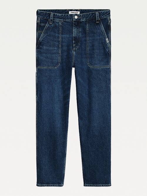 Tommy Hilfiger Skater Relaxed Worker Farmer Férfi Denim | TH672NVS