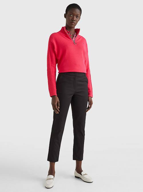 Tommy Hilfiger Slim Ankle Nadrág Női Fekete | TH951CGD