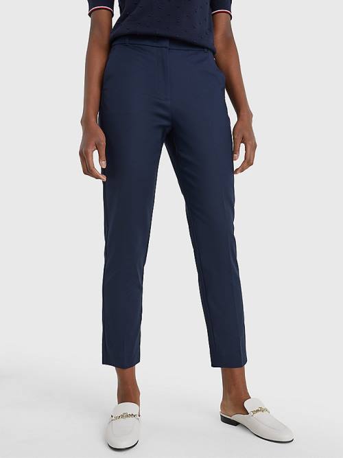 Tommy Hilfiger Slim Ankle Nadrág Női Kék | TH231HAF