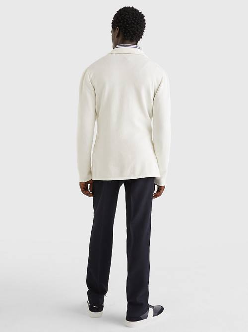 Tommy Hilfiger Slim Fit Knit Blézerek Férfi Fehér | TH609DZH