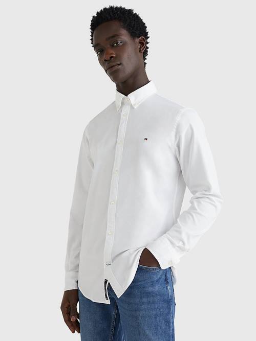 Tommy Hilfiger Slim Fit Oxford Ingek Férfi Fehér | TH789BTO