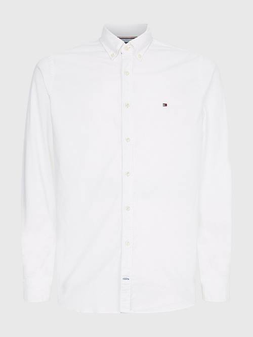 Tommy Hilfiger Slim Fit Oxford Ingek Férfi Fehér | TH789BTO