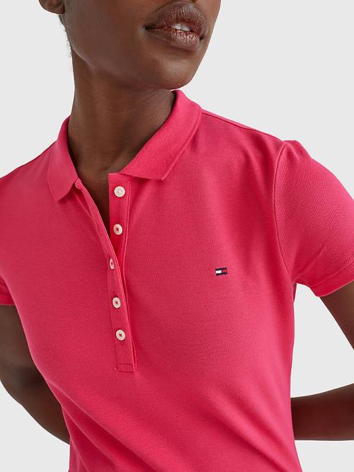 Tommy Hilfiger Slim Fit Polo Ruha Női Rózsaszín | TH417DOI