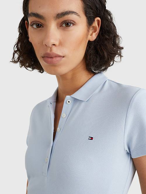 Tommy Hilfiger Slim Fit Póló Női Kék | TH746FJH