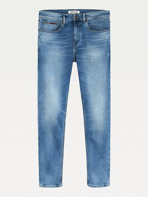 Tommy Hilfiger Slim Fit Tapered Faded Farmer Férfi Denim | TH648EBN