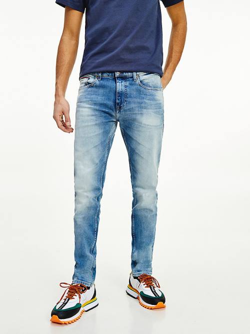 Tommy Hilfiger Slim Fit Tapered Faded Farmer Férfi Denim | TH648EBN