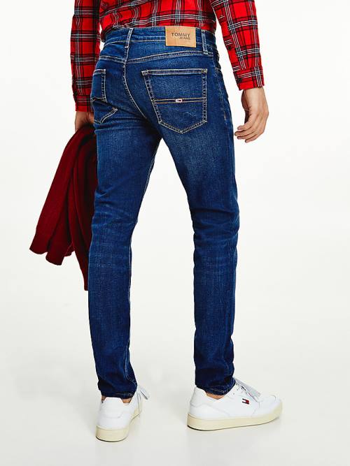 Tommy Hilfiger Slim Fit Tapered Faded Farmer Férfi Denim | TH703JSI