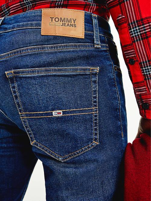 Tommy Hilfiger Slim Fit Tapered Faded Farmer Férfi Denim | TH703JSI