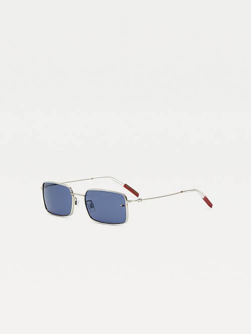 Tommy Hilfiger Slim Rectangular Napszemüveg Férfi Titán | TH038WIC