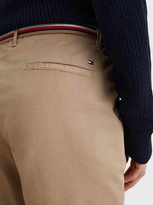 Tommy Hilfiger Slim Signature Belt Chinos Nadrág Női Bézs | TH196OCX