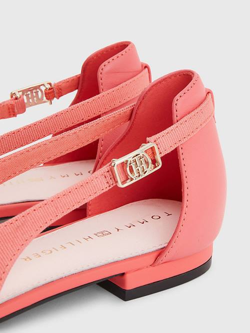 Tommy Hilfiger Slingback Pointed Balerina Cipő Női Piros | TH527XIA