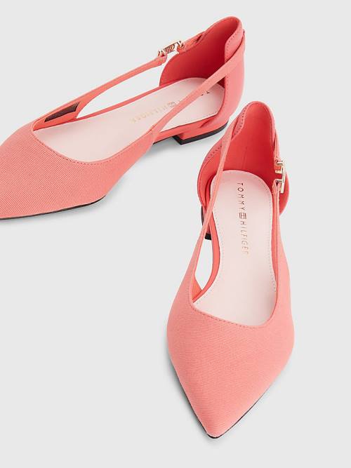 Tommy Hilfiger Slingback Pointed Balerina Cipő Női Piros | TH527XIA