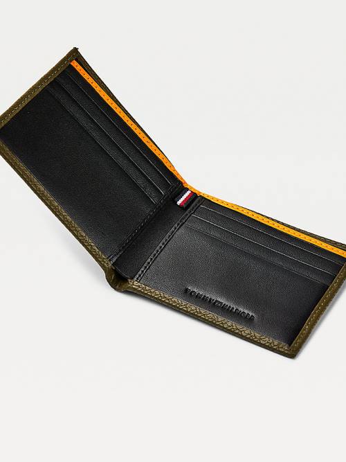 Tommy Hilfiger Small Bőr Card Holder Pénztárca Férfi Zöld | TH930JWS