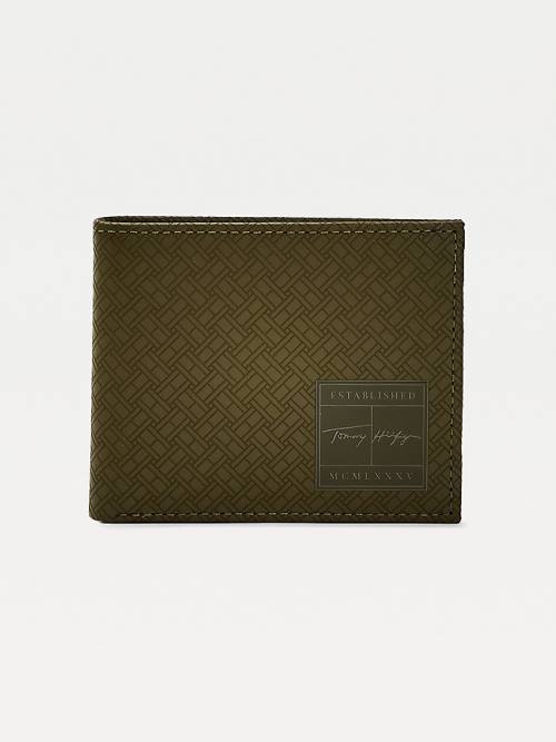 Tommy Hilfiger Small Bőr Card Holder Pénztárca Férfi Zöld | TH930JWS