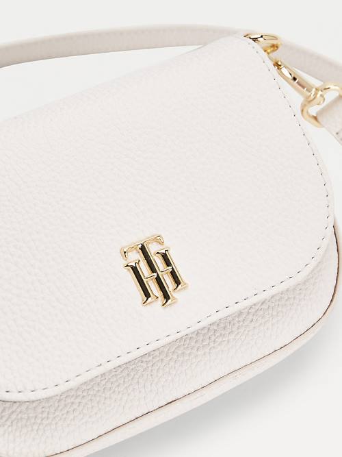 Tommy Hilfiger Small Monogram Crossover Táska Női Fehér | TH759ZNF