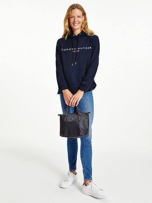 Tommy Hilfiger Small Recycled Tote Táska Női Kék | TH327RSK