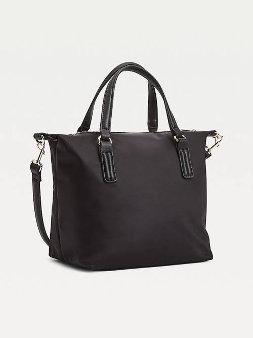 Tommy Hilfiger Small Recycled Tote Táska Női Fekete | TH796HXQ