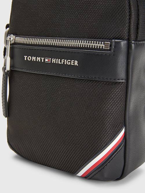 Tommy Hilfiger Small Reporter Táska Férfi Fekete | TH697MEQ