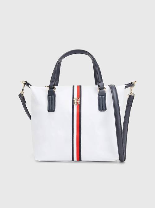 Tommy Hilfiger Small Signature Tote Táska Női Fehér | TH503ZQR