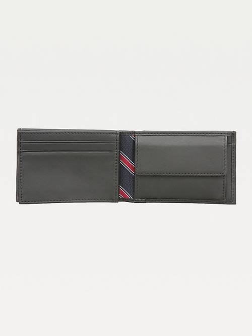 Tommy Hilfiger Small Sleek Bőr Pénztárca Férfi Fekete | TH816YWA