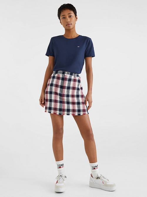 Tommy Hilfiger Soft Jersey Póló Női Kék | TH492SJE