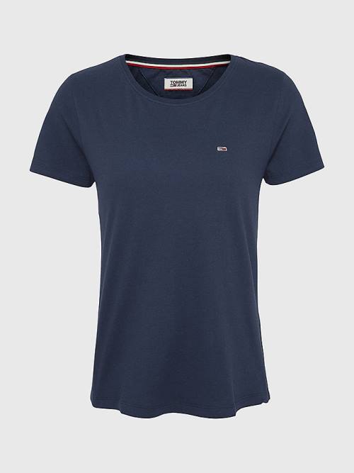 Tommy Hilfiger Soft Jersey Póló Női Kék | TH492SJE