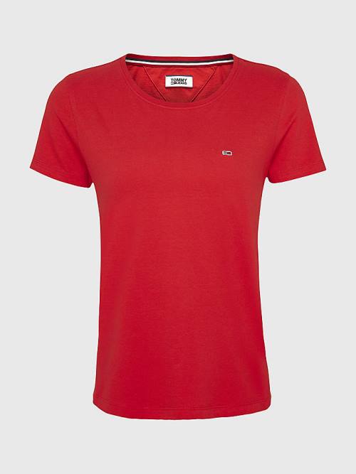 Tommy Hilfiger Soft Jersey Póló Női Piros | TH381CLO