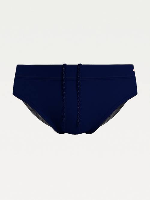 Tommy Hilfiger Solid Colour Briefs Fürdőruha Férfi Kék | TH268XCS