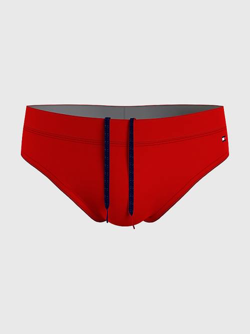 Tommy Hilfiger Solid Colour Briefs Fürdőruha Férfi Piros | TH275VGL