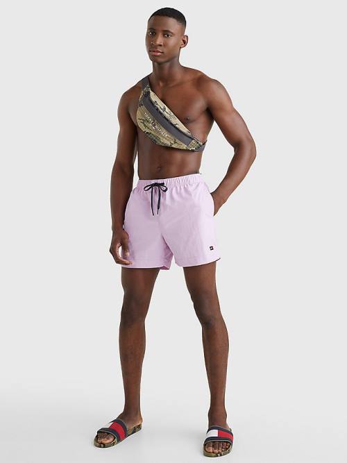 Tommy Hilfiger Solid Mid Length Shorts Fürdőruha Férfi Lila | TH342MWP