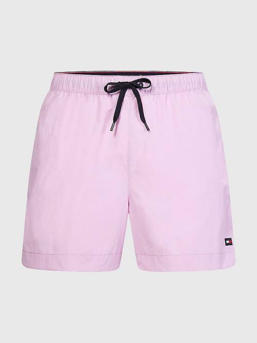 Tommy Hilfiger Solid Mid Length Shorts Fürdőruha Férfi Lila | TH342MWP