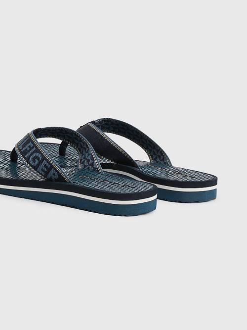 Tommy Hilfiger Sparkle Webbing Flip-Flops Szandál Női Kék | TH051TPE