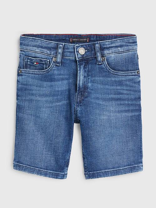 Tommy Hilfiger Spencer Faded Denim Shorts Nadrág Fiú Denim | TH849CBW