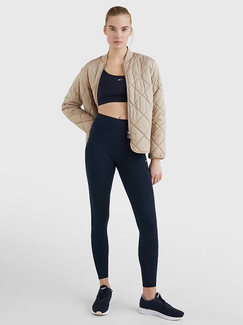 Tommy Hilfiger Sport 7/8 Logo Leggings Női Kék | TH376NUM