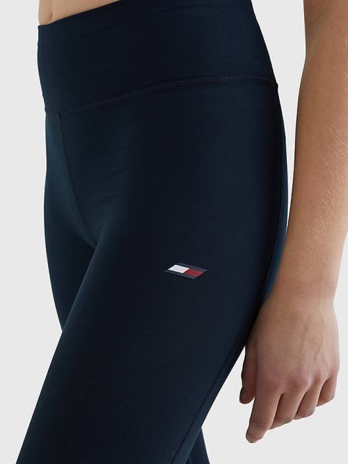 Tommy Hilfiger Sport 7/8 Logo Leggings Női Kék | TH376NUM