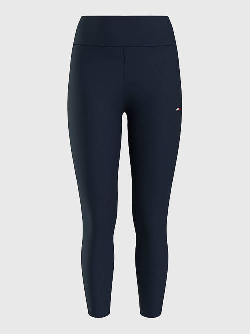 Tommy Hilfiger Sport 7/8 Logo Leggings Női Kék | TH376NUM