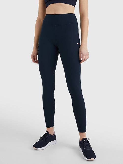 Tommy Hilfiger Sport 7/8 Logo Leggings Női Kék | TH376NUM